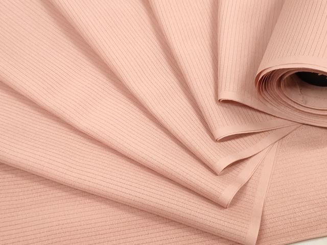 平和屋着物 夏物 色無地 反物 着尺 絽 薄紅色 洗える着物 zzz