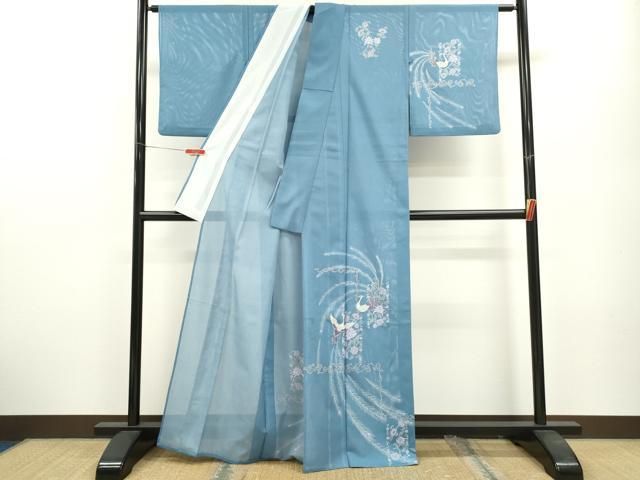 平和屋着物 夏物 訪問着 絽 鳳凰更紗花文 洗える着物 ze