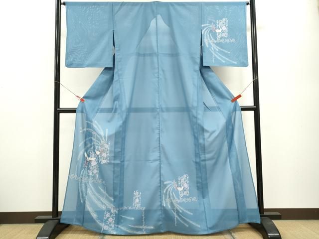 平和屋着物 夏物 訪問着 絽 鳳凰更紗花文 洗える着物 ze