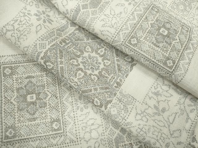 平和屋着物 夏物 小紋 色紙重ね吉祥花文 洗える着物 ze