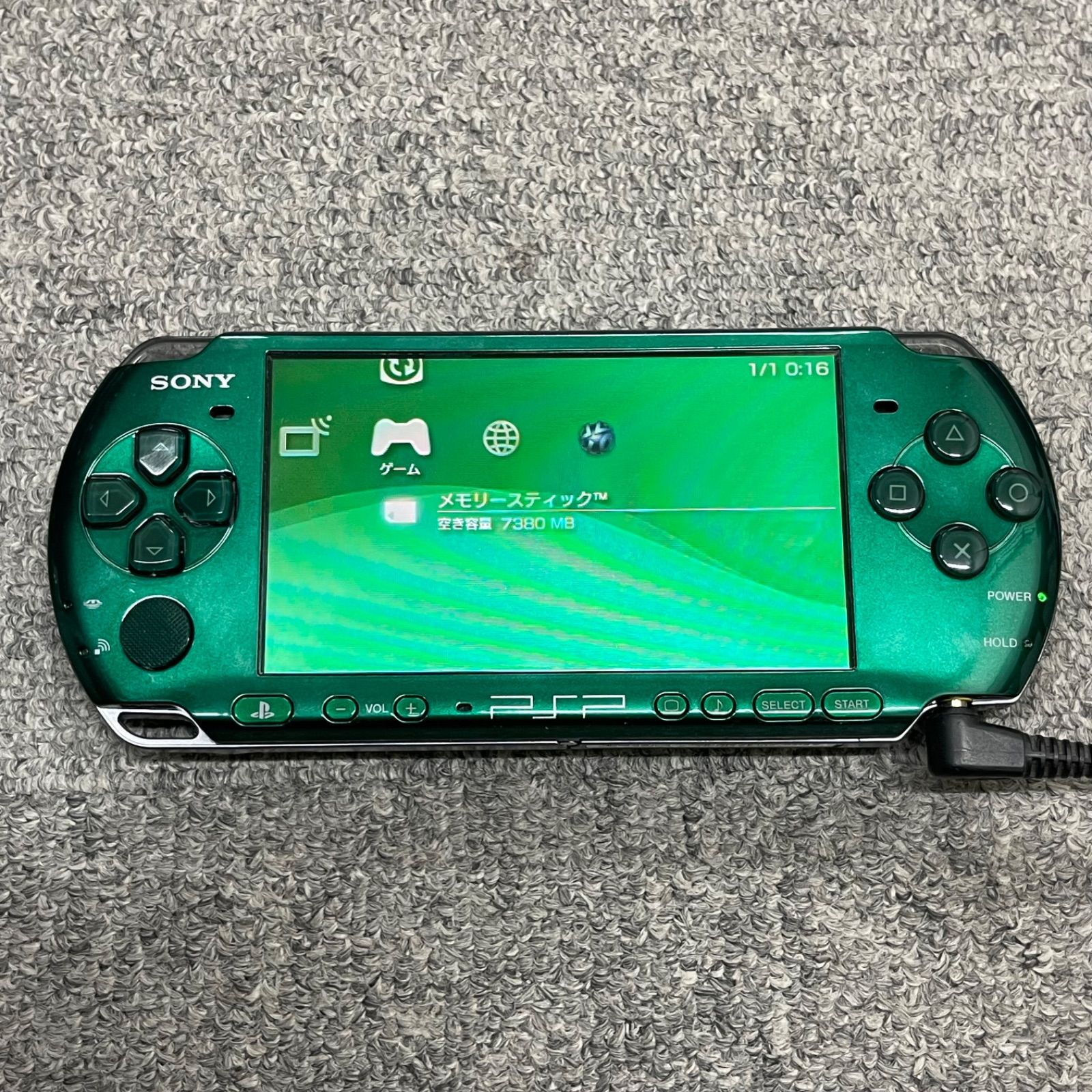 NPA】ジャンク SONY PlayStation Portable PSP-3000 グリーン 緑