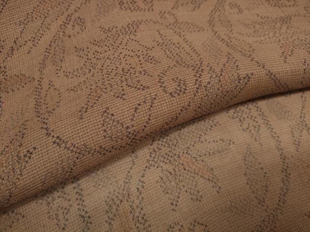  平和屋着物 夏物 本塩沢 夏塩沢 解き反物 花唐草文 写真付き zzz 紬 着物反物