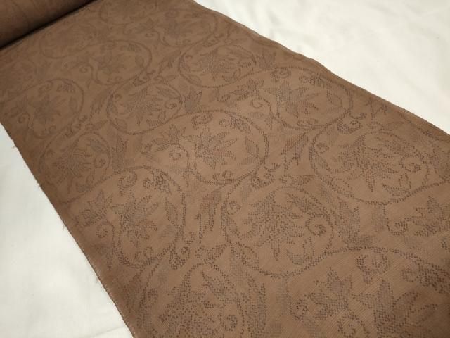 平和屋着物 夏物 本塩沢 夏塩沢 解き反物 花唐草文 写真付き zzz