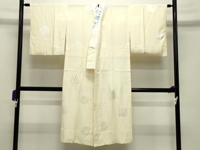 平和屋着物 長襦袢 無双仕立て 絞り 花丸文 半衿刺繍 正絹 gh