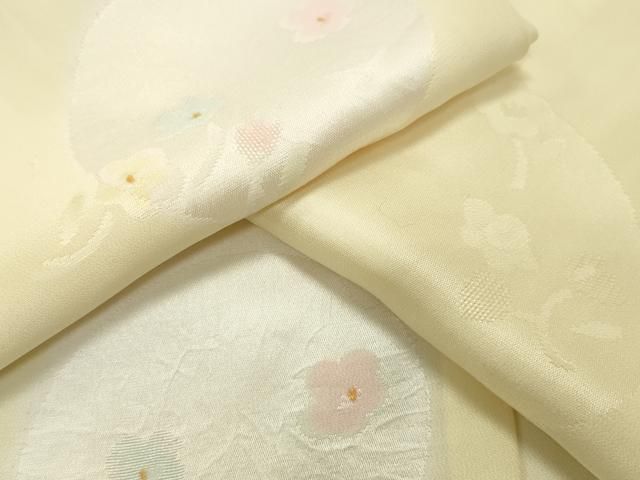 平和屋着物 長襦袢 無双仕立て 絞り 花丸文 半衿刺繍 正絹 gh