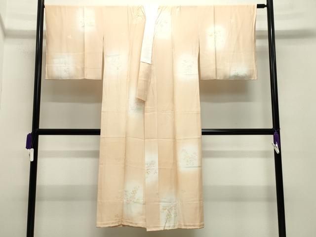 平和屋着物○長襦袢 無双仕立て 立波草花文 蛍暈し 正絹 逸品