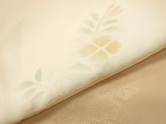 平和屋着物○長襦袢 無双仕立て 立波草花文 蛍暈し 正絹 逸品