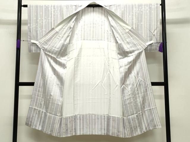 平和屋着物○長襦袢 無双仕立て 舞梅地紋 正絹 逸品 注文 CABA9745gh