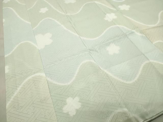 平和屋着物○長襦袢 無双仕立て 舞桜文 やまと金ラベル 正絹 逸品 未