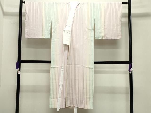 平和屋着物 長襦袢 無双仕立て 縞地紋 暈し染め 洗える着物 gh