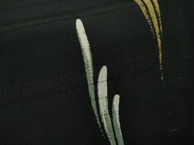  平和屋着物 夏物 小紋 絽 吉祥文 黒地 洗える着物 ze 小紋 着物