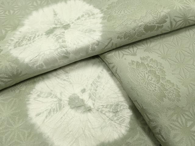 平和屋着物 長襦袢 無双仕立て 絞り 舞桜文 正絹 gh