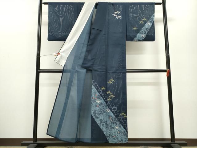 平和屋着物 夏物 訪問着 絽 網目笹文 洗える着物 ze