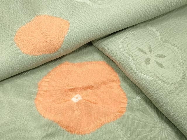 平和屋着物 長襦袢 無双仕立て 絞り 舞梅文 正絹 gh