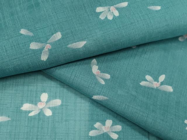 平和屋着物 夏物 小紋 紗 舞花文 正絹 ze