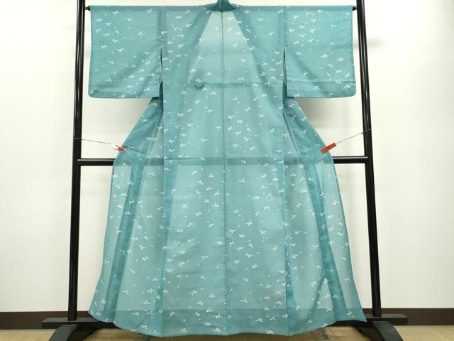 平和屋着物 夏物 小紋 紗 舞花文 正絹 ze