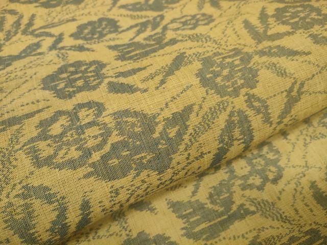  平和屋着物 夏物 芭蕉布 反物 着尺 草花文 大隈織物謹製 上代34万 証紙付き 絹麻 zzz 紬 着物反物