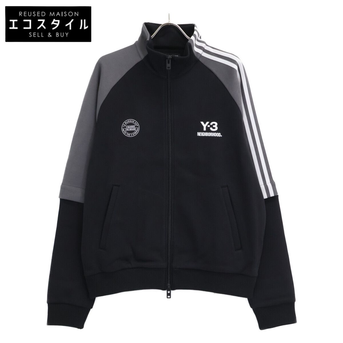 Y-3 ワイスリー × 25 AW JW 6993 ﾌﾞﾗｯｸ Y-3-Nﾊﾞｯｸﾌﾟﾘﾝﾄ TRACK TOP ﾄﾗｯｸｼﾞｬｹｯﾄ Ⅿ