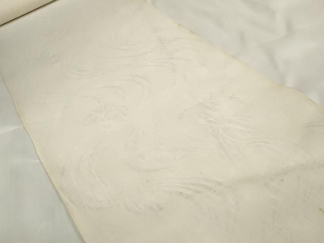 平和屋着物 夏物 長襦袢 反物 着尺 本麻翆紗 流水菖蒲紋紗 小千谷織物謹製 麻 zzz