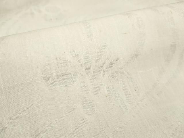 平和屋着物＊夏物 長襦袢 反物 着尺 本麻翆紗 流水菖蒲紋紗 小千谷織物