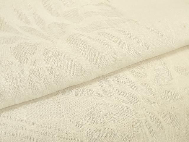  平和屋着物 夏物 長襦袢 反物 着尺 本麻翆紗 流水菖蒲紋紗 小千谷織物謹製 麻 zzz その他 着物反物