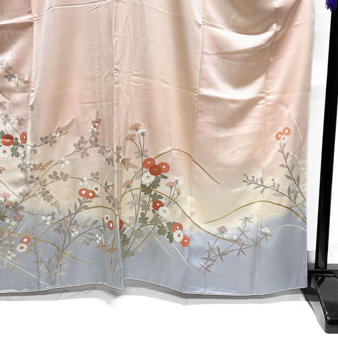 名古屋帯　刺繍　雪輪　亀甲　花模様　金糸　着物　012b p ms 名古屋帯 刺繍 雪輪 亀甲 花模様 金糸 着物 012b p ms 名古屋帯 刺繍