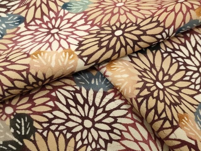 平和屋着物 上質な小紋 型染め 菊尽くし 正絹 gh