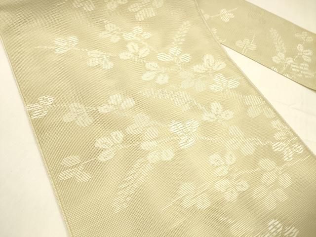 平和屋着物 夏物 八寸名古屋帯 草葉文 cm