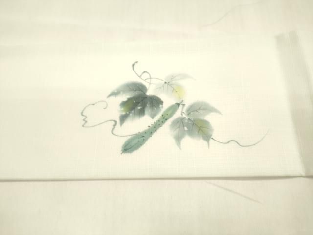  平和屋着物 夏物 九寸名古屋帯 手描き 成り物蔦の葉文 cm 名古屋帯 帯