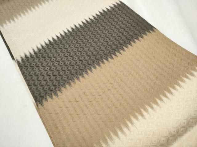 平和屋着物○西陣の名門 加納幸謹製 両面 六通柄袋帯 唐織 雲重ね草花