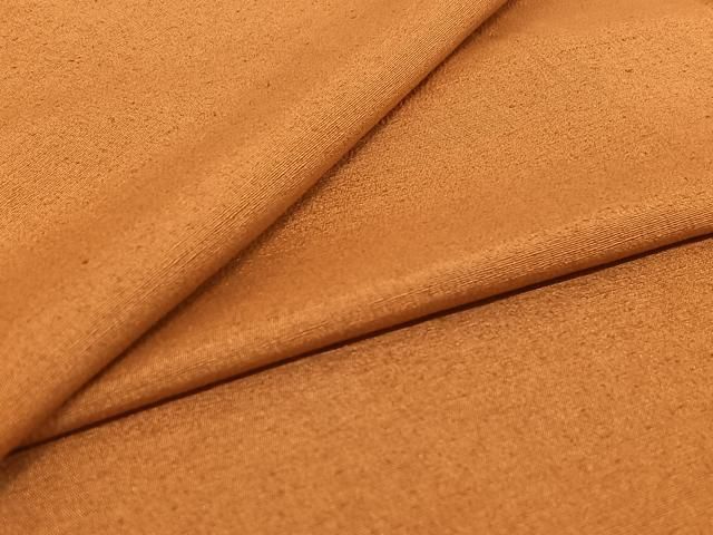 平和屋着物 上質な紬 単衣 土器色 正絹 jh