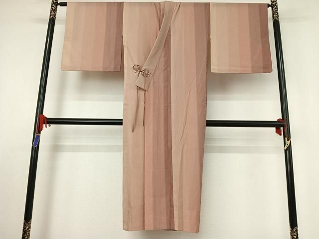 平和屋着物 道中着 スリーシーズン 春夏秋 塵除け 縞 暈し染め 正絹 jh