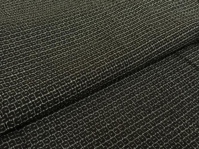  平和屋着物 男性 紬 単衣 80亀甲 総詰め 黒地 正絹 jh 着物 着物 浴衣