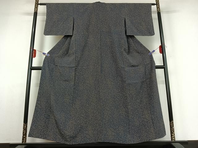 平和屋着物 上質な小紋 単衣 花唐草文 正絹 jh