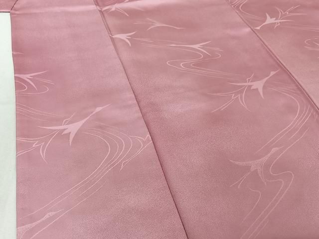 流水飛鶴文 撫子色