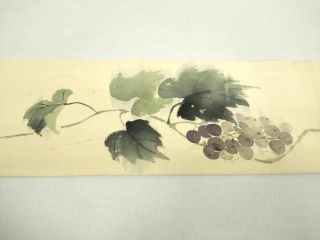  平和屋着物 塩瀬 九寸名古屋帯 作家物 手描き 蔦の葉瓢箪 正絹 ps 名古屋帯 帯