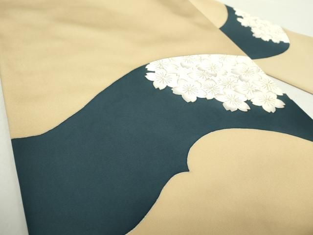 平和屋着物 塩瀬 九寸名古屋帯 舞桜 金彩 正絹 ps