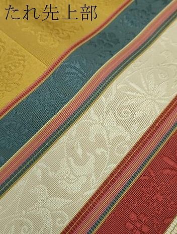  平和屋着物 本場筑前博多織 八寸名古屋帯 名物裂 花兎間道 正絹 ps 名古屋帯 帯