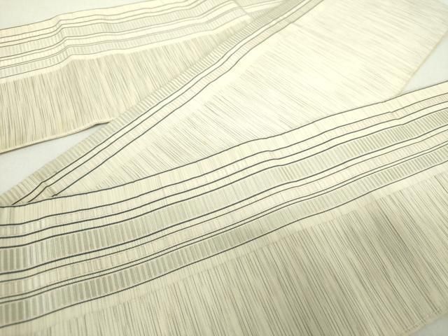 平和屋着物 本場筑前博多織 両面 半幅帯 間道 正絹 ps