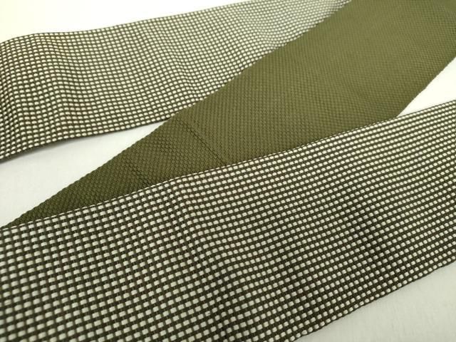 平和屋着物 男性 本場筑前博多織 角帯 格子 正絹 ps