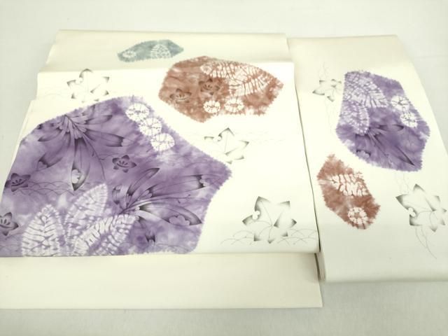 平和屋着物 日本工芸会正会員 福村廣利 絵絞庵 塩瀬 つけ帯 絞り 辻が花 正絹 ps