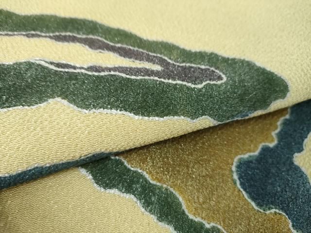  平和屋着物 九寸名古屋帯 霞文 鬼しぼ縮緬 金銀彩 正絹 ps 名古屋帯 帯