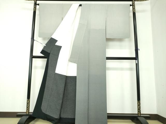 平和屋着物 色留訪問着 作家物 格子 正絹 ps