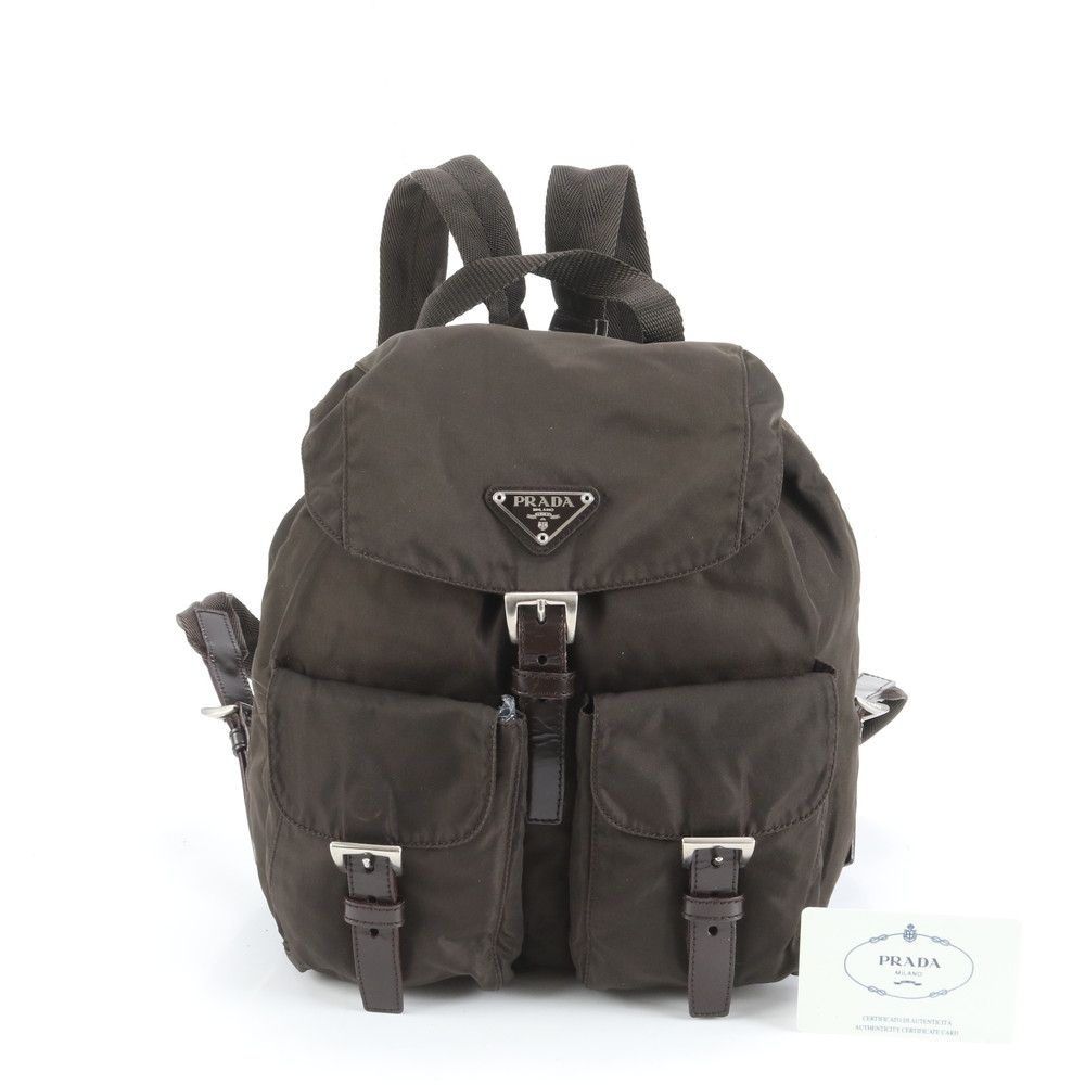 極美品 プラダ ギャランティカード付 テスート ナイロン 三角ロゴ