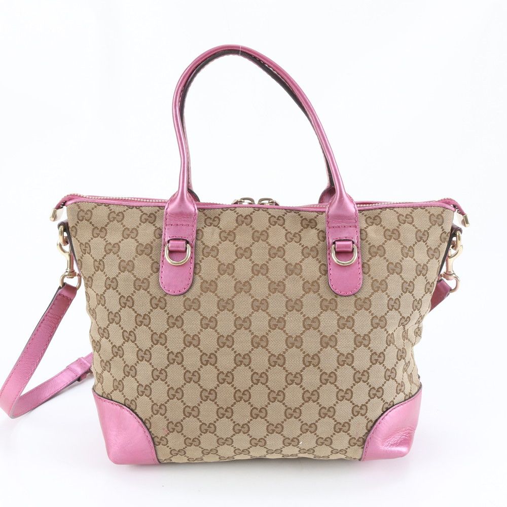 極美品 グッチ GG キャンバス ハートビット 269957 レザー 2WAY