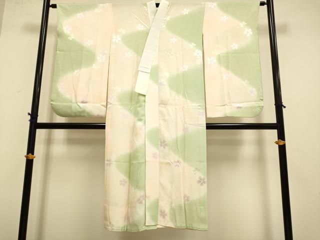 平和屋着物 長襦袢 無双仕立て 作家物 舞桜文 夢ぼかし 正絹 du