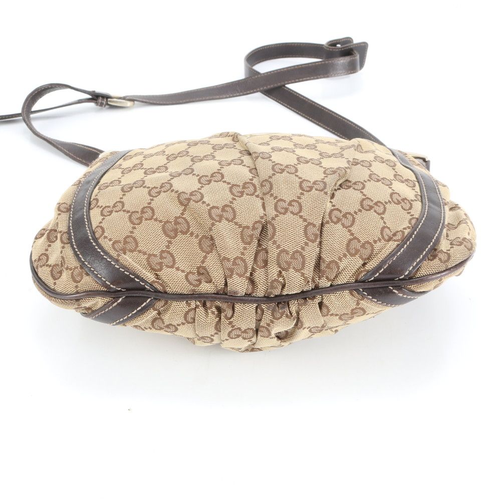 値下げ グッチ ショルダーバッグ GGキャンバス ハーフムーン レザー ブラウン 楽天市場】ハーフムーン ショルダーバッグ（ブランドグッチ）の通販