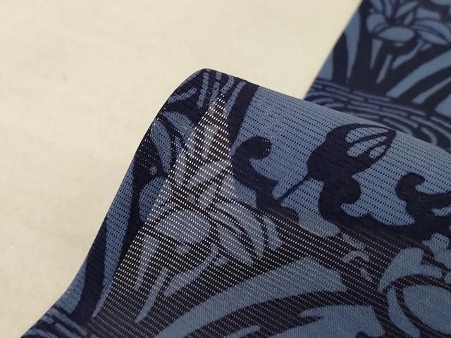 流水花鳥文 正絹