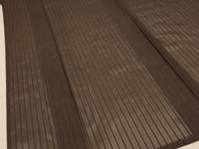  平和屋着物 夏物 色無地 紗 赤墨色 正絹 jd 色無地 着物