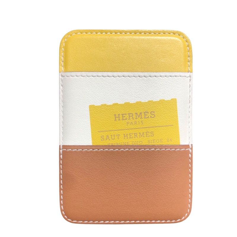 エルメス HERMES Saut MagSafe カードホルダー K刻 ゴールド ナタ サン チャイ スイフト レディース カードケース